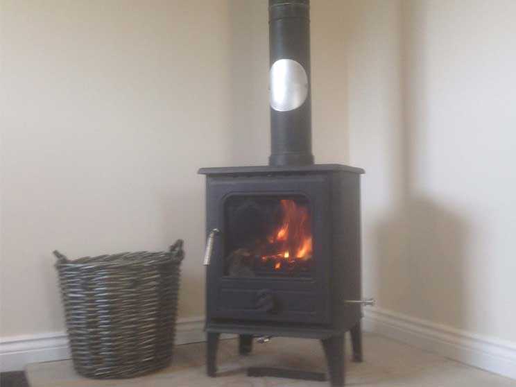 Woodburning fireplace